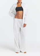Skims Oversized Cotton-poplin Sleep set Black And White
