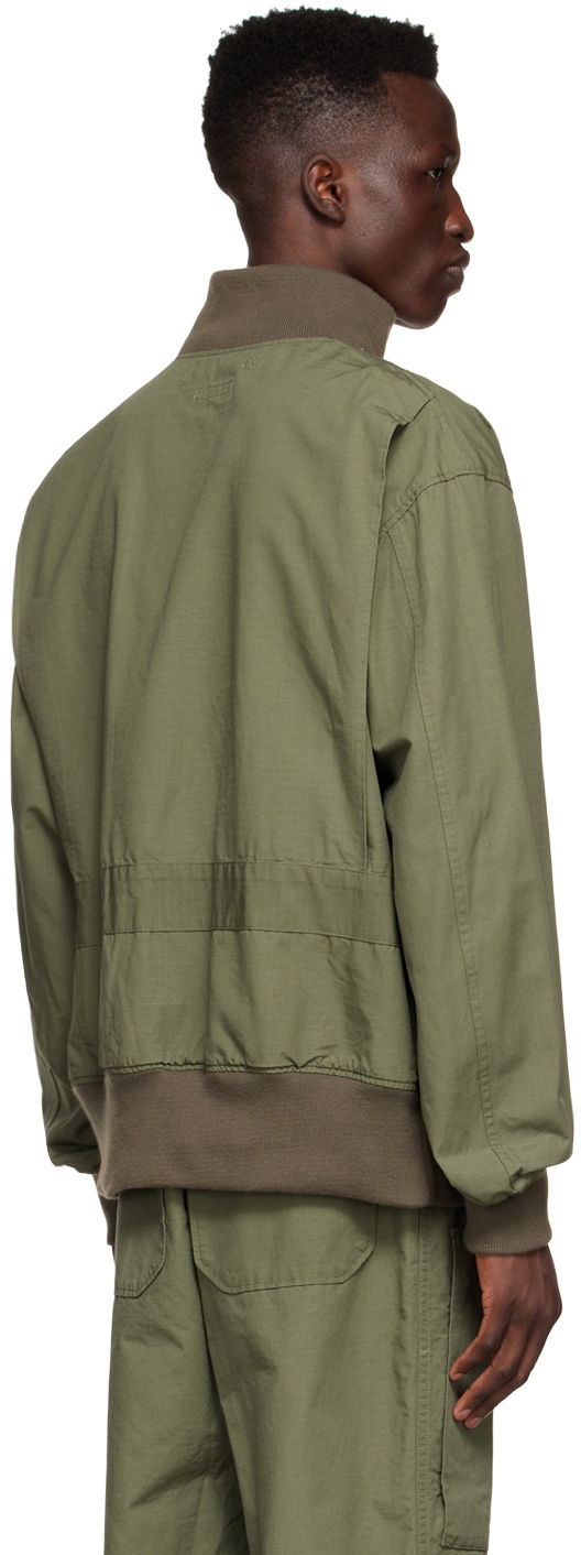 Green cotton hotsell bomber jacket