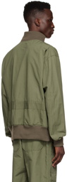 Engineered Garments Green Cotton Bomber Jacket