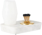 Houseplant White Oil Lamp & Ashtray Set