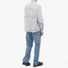 Acne Studios Men's Setiro Embroidered Stripe Shirt in Grey/White