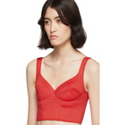 Ernest Leoty Red Jade Crop Top