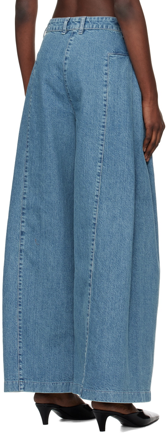 REMAIN Birger Christensen Blue Pleated Jeans