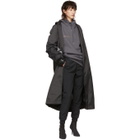 Polythene* Optics Grey Logo Vertical Hoodie