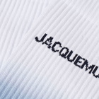 Jacquemus Men's Fade Logo Socks in Navy