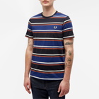 Fred Perry Men's Bold Stripe T-Shirt in French Navy