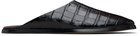 Fear of God Black Croc Embossed Slides
