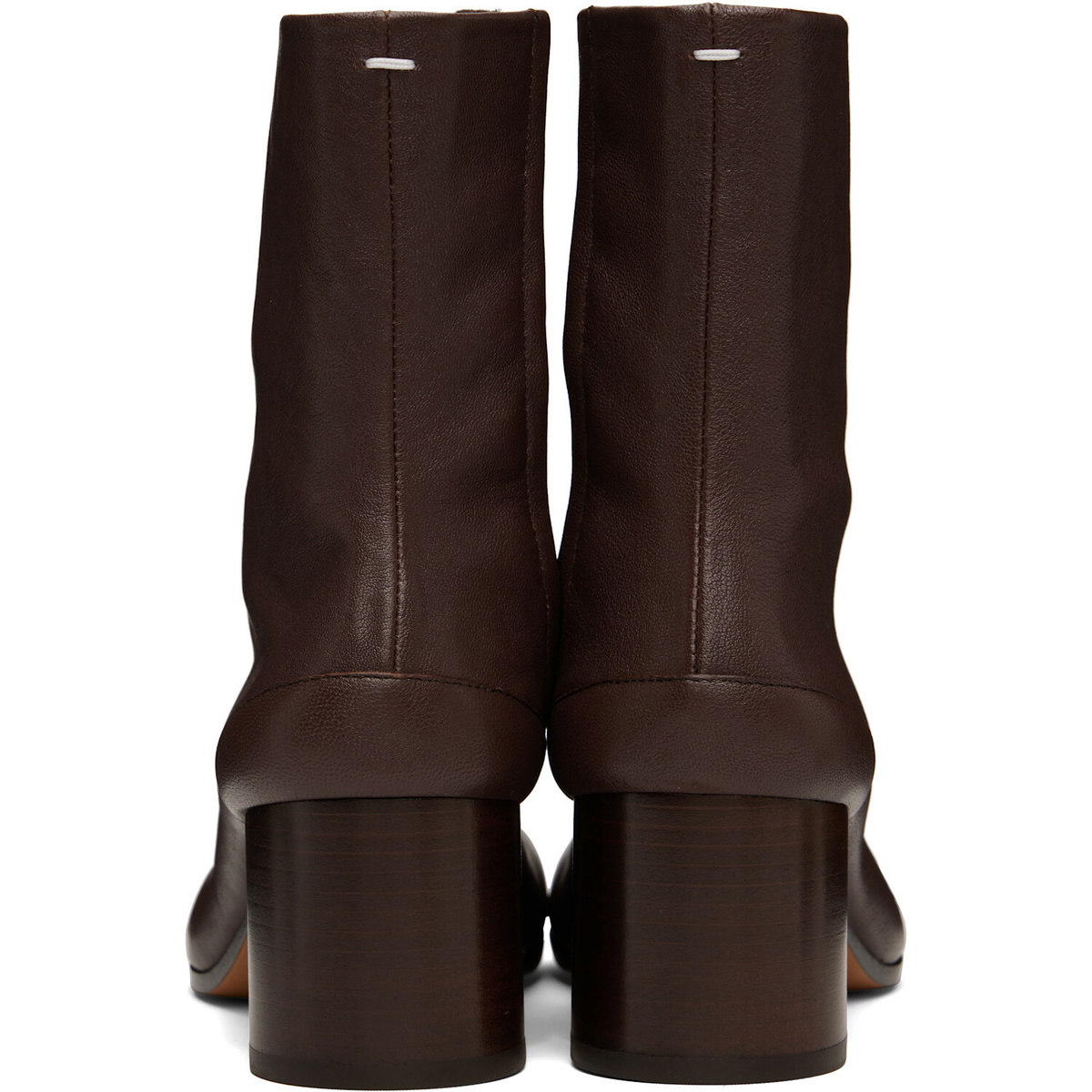 Maison Margiela Burgundy Tabi Ankle Boots
