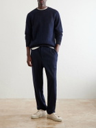 SEASE - Tapered Pinstriped Wool-Blend Trousers - Blue