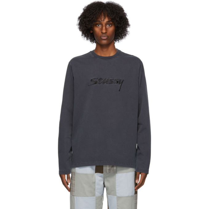 Stussy Black River Long Sleeve T-Shirt Stussy