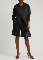 Helmut Lang Logo-jacquard Woven car Shorts Black