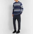 Altea - Striped Virgin Wool-Blend Sweater - Blue