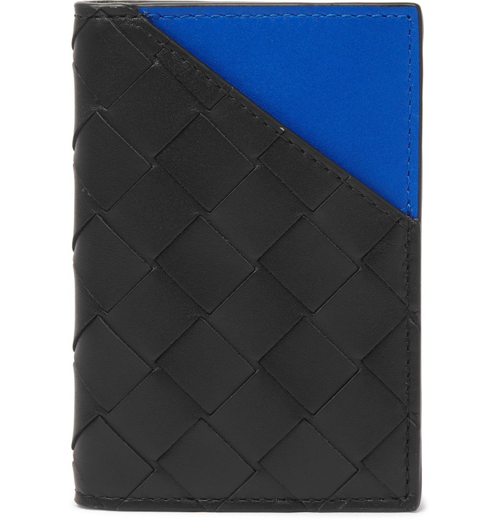 Photo: Bottega Veneta - Intrecciato and Smooth Leather Billfold Wallet - Black