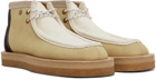 Andersson Bell White & Beige Credose Desert Boots
