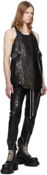 Rick Owens Black Bauhaus Leather Vest
