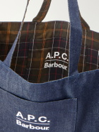 Barbour - A.P.C. Logo-Print Denim Tote Bag - Blue