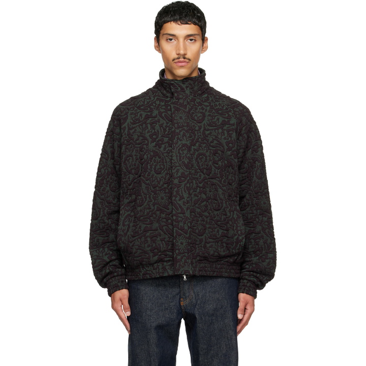 Photo: Dries Van Noten Purple & Green Jacquard Jacket