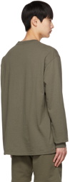 John Elliott Khaki University Long Sleeve T-Shirt
