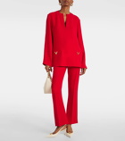 Valentino Cady Couture silk straight pants