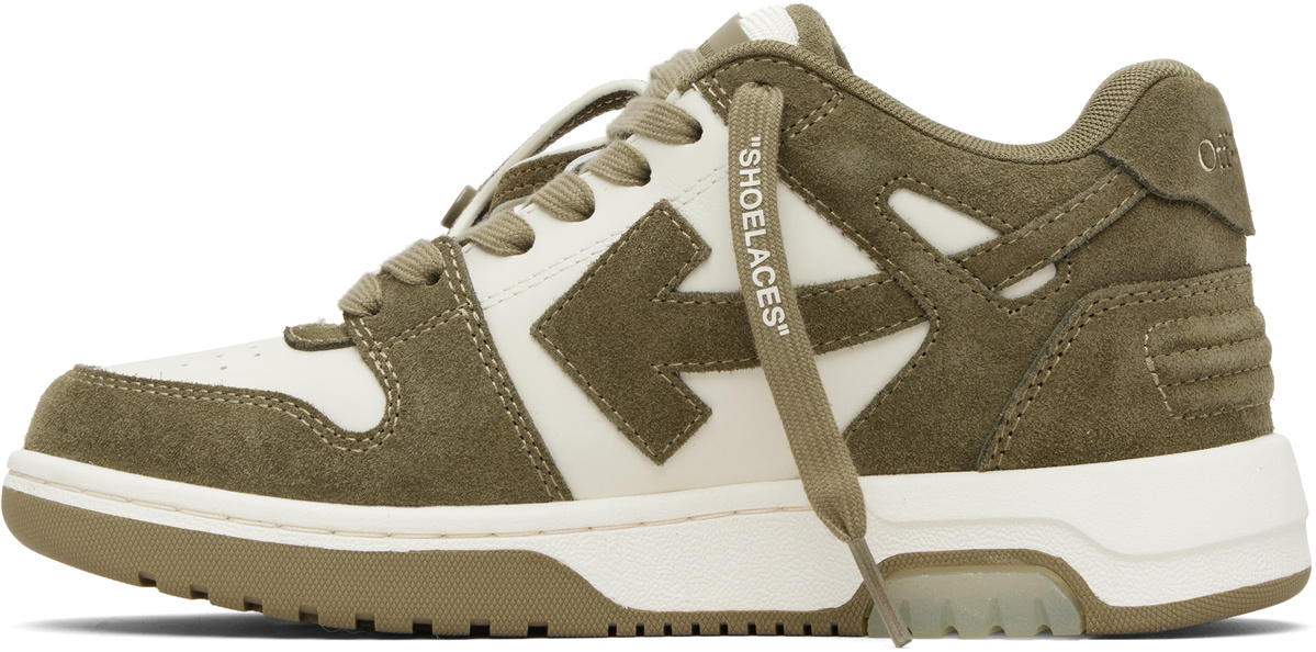 Off-White Khaki & Off-White 'Out Of Office' Sneakers