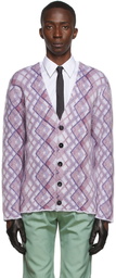 Ernest W. Baker Purple Mohair Cardigan