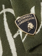 Rhude - Lamborghini Appliquéd Logo-Intarsia Merino Wool-Blend Beanie