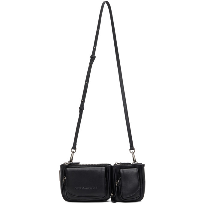 Feng Chen Wang Black Leather Belt Bag