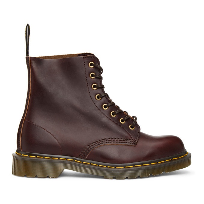 Photo: Dr. Martens Burgundy Made In England 1460 Lace-Up Boots