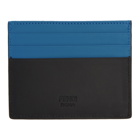 Fendi Blue and Black Bag Bugs Card Holder