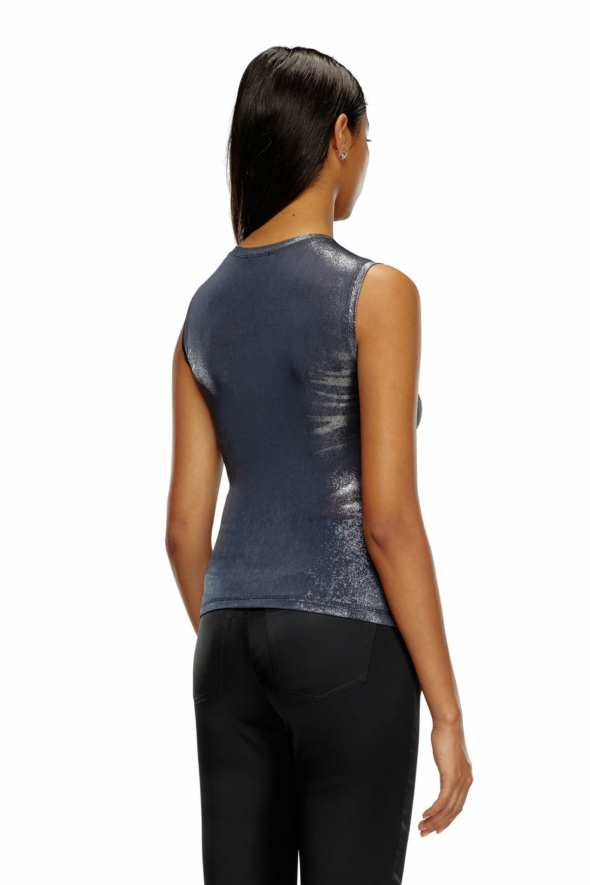 Diesel Metallic tank top with chest slit - T-Shirts Womens