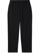 Officine Générale - Walter Straight-Leg Cotton-Seersucker Suit Trousers - Black