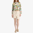 Bode Women's Comic Strip Long Sleeve Top in Multi