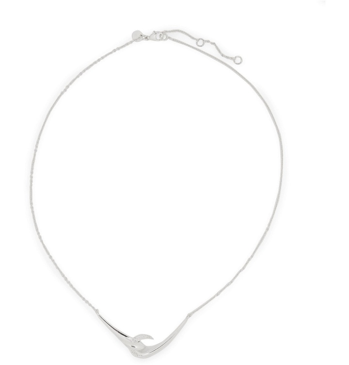 Photo: Shaun Leane - Hook Sterling Silver Diamond Necklace - Silver