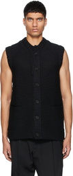 Yohji Yamamoto Black Wool Knit Vest