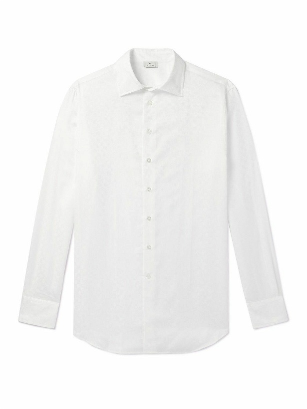 Photo: Etro - Cotton-Jacquard Shirt - White