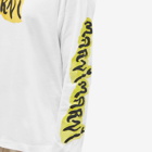 Marni Men's Long Sleeve Graffiti Logo T-Shirt in Lily White
