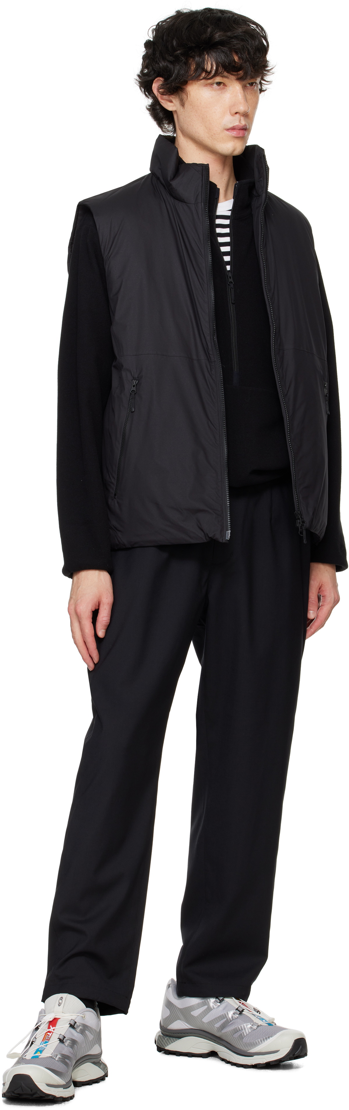 Goldwin Black WINDSTOPPER BY GORE-TEX LABS Puffy Vest Goldwin