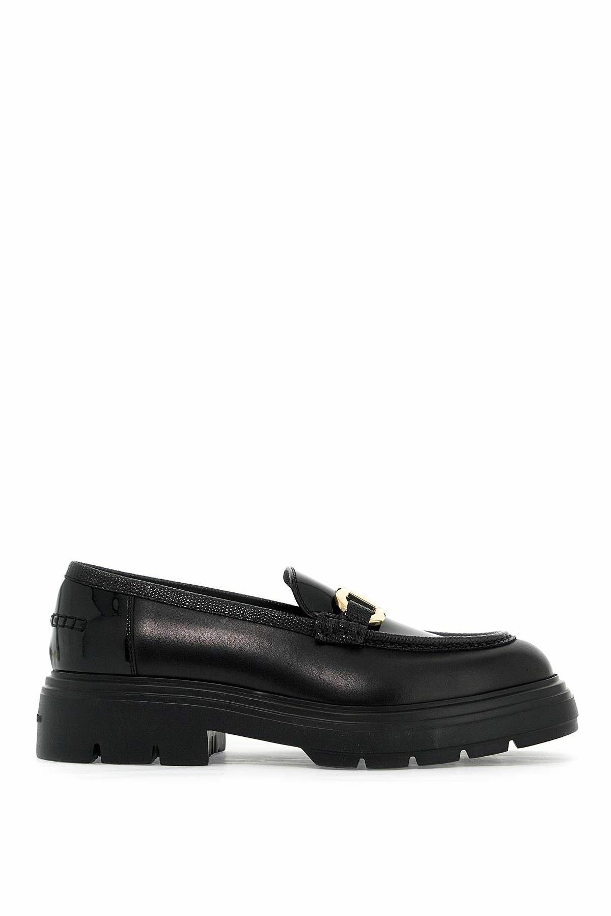 FERRAGAMO loafers with double g Black Salvatore Ferragamo