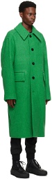Wooyoungmi Green Spread Collar Coat