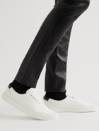 SAINT LAURENT - Venice Leather-Trimmed Cotton-Canvas Sneakers - White