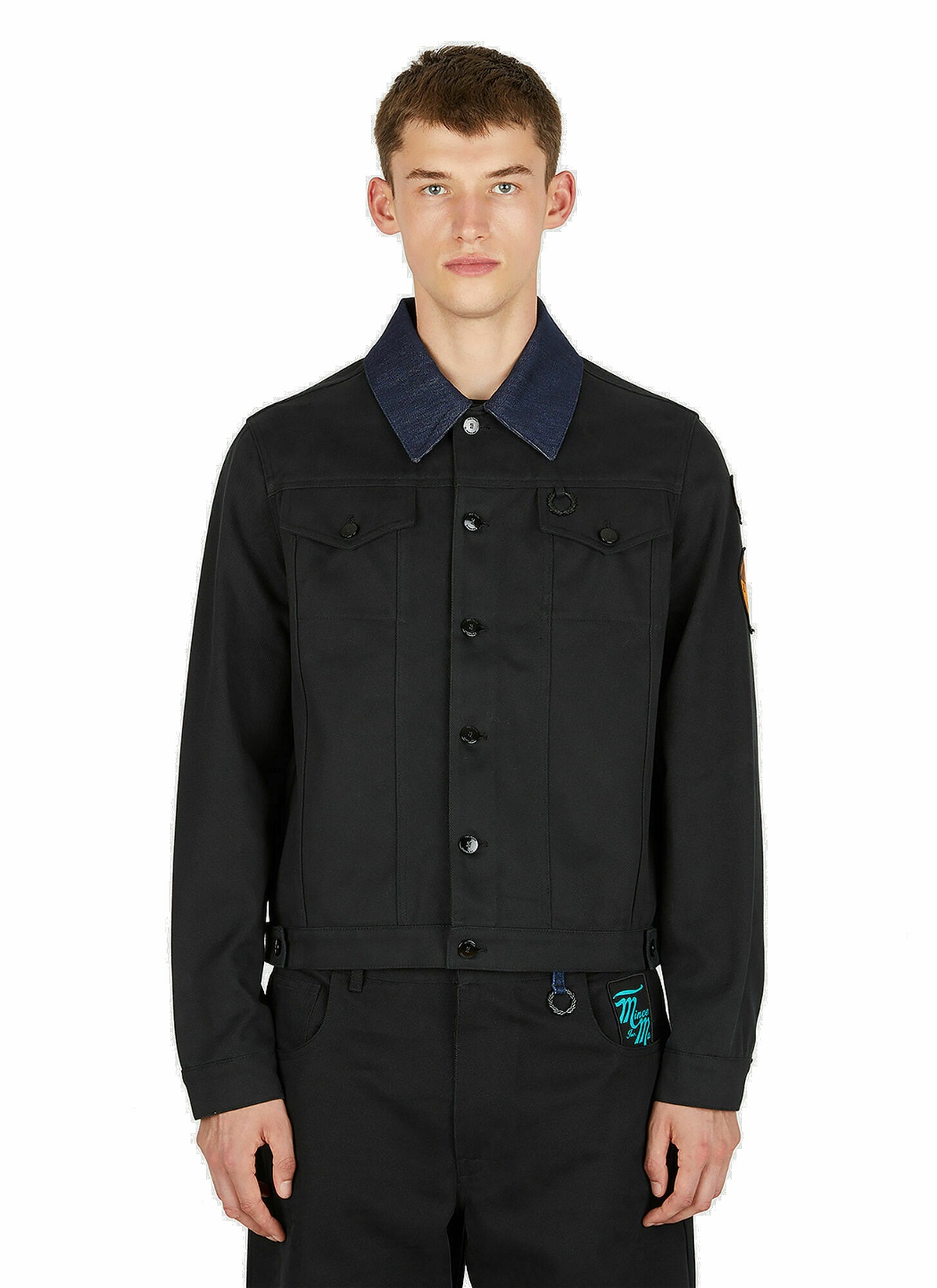 Photo: Brushed Denim Jacket in Black