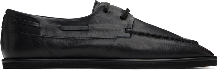 Photo: AURALEE Black Soft Leather Deck Shoes