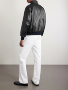 A.PRESSE - Padded Leather Harrington Jacket - Black