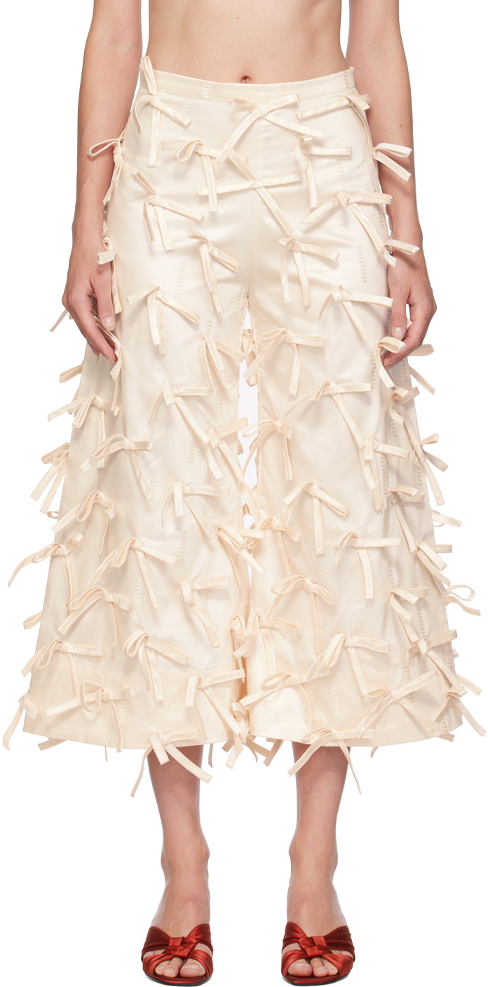 SUPER YAYA Off-White Tatiana Trousers