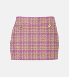 Gucci Checked cotton-blend tweed miniskirt