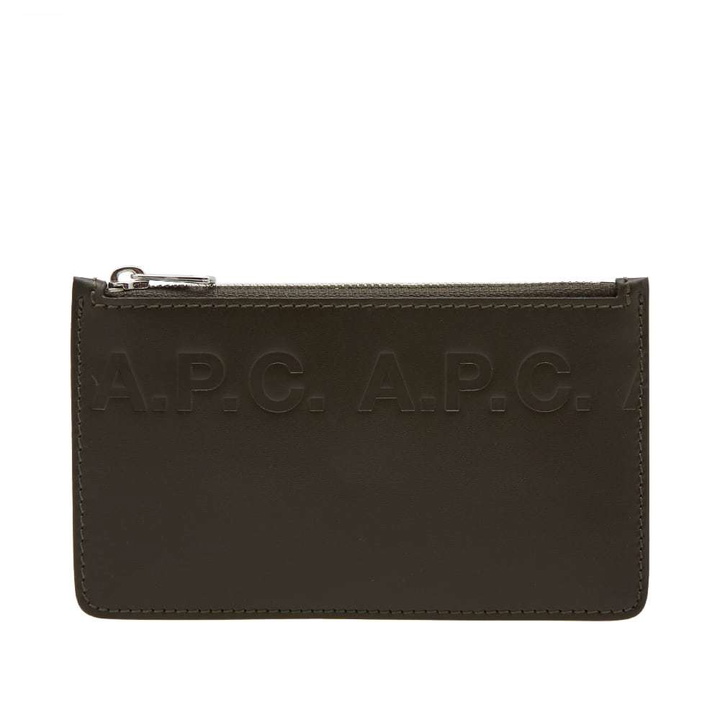 Photo: A.P.C. Walter Logo Leather Card Wallet