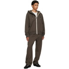 sacai Khaki Cotton Jersey Hoodie