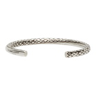 Saint Laurent Silver Small Snake Twist Cuff Bracelet