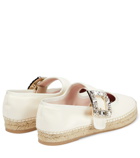 Roger Vivier Embellished leather espadrilles