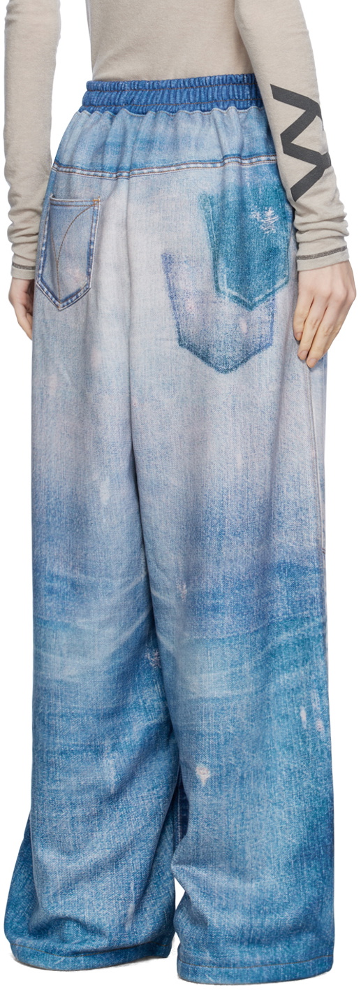 Lounge pants long modal Marlene cut blue - Mix & Relax